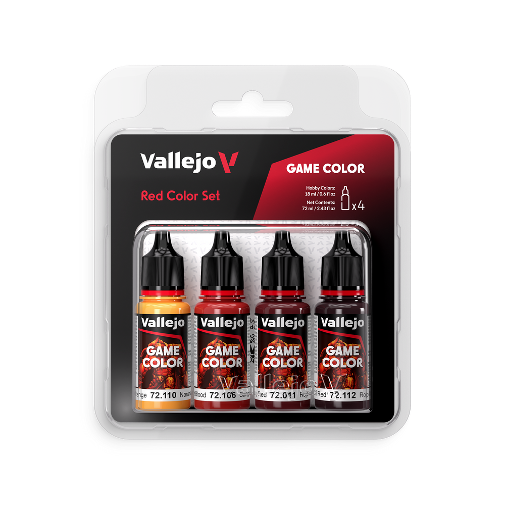 Vallejo Game Color Red Color Set 72377