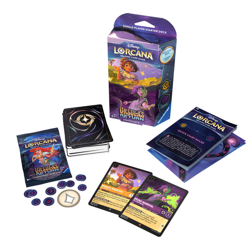 Disney Lorcana TCG: Ursula's Return Amber and Amethyst Starter Deck 1