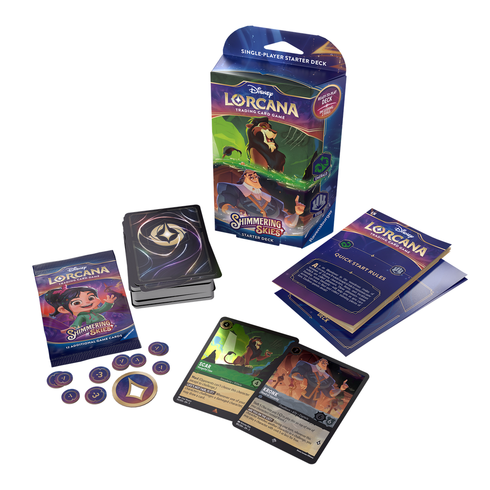 Disney Lorcana TCG: Shimmering Skies Emerald and Steel Starter Deck 1