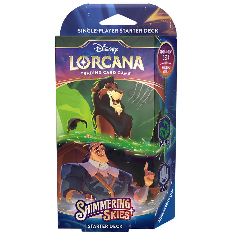 Disney Lorcana TCG: Shimmering Skies Emerald and Steel Starter Deck 1