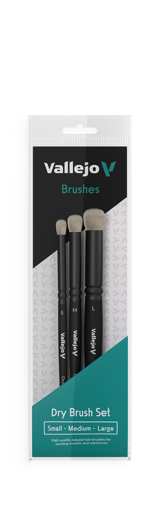 Vallejo Brush - Dry Brush Set (S, M, L)