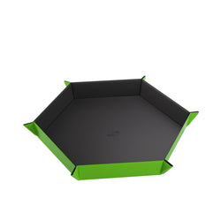 Gamegenic Magnetic Dice Tray Hexagonal Black/Green