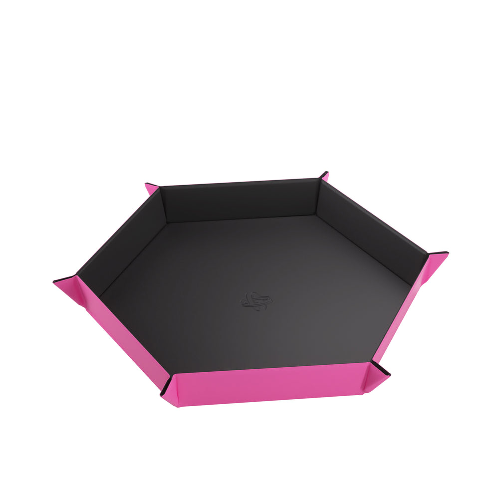 Gamegenic Magnetic Dice Tray Hexagonal Black/Pink