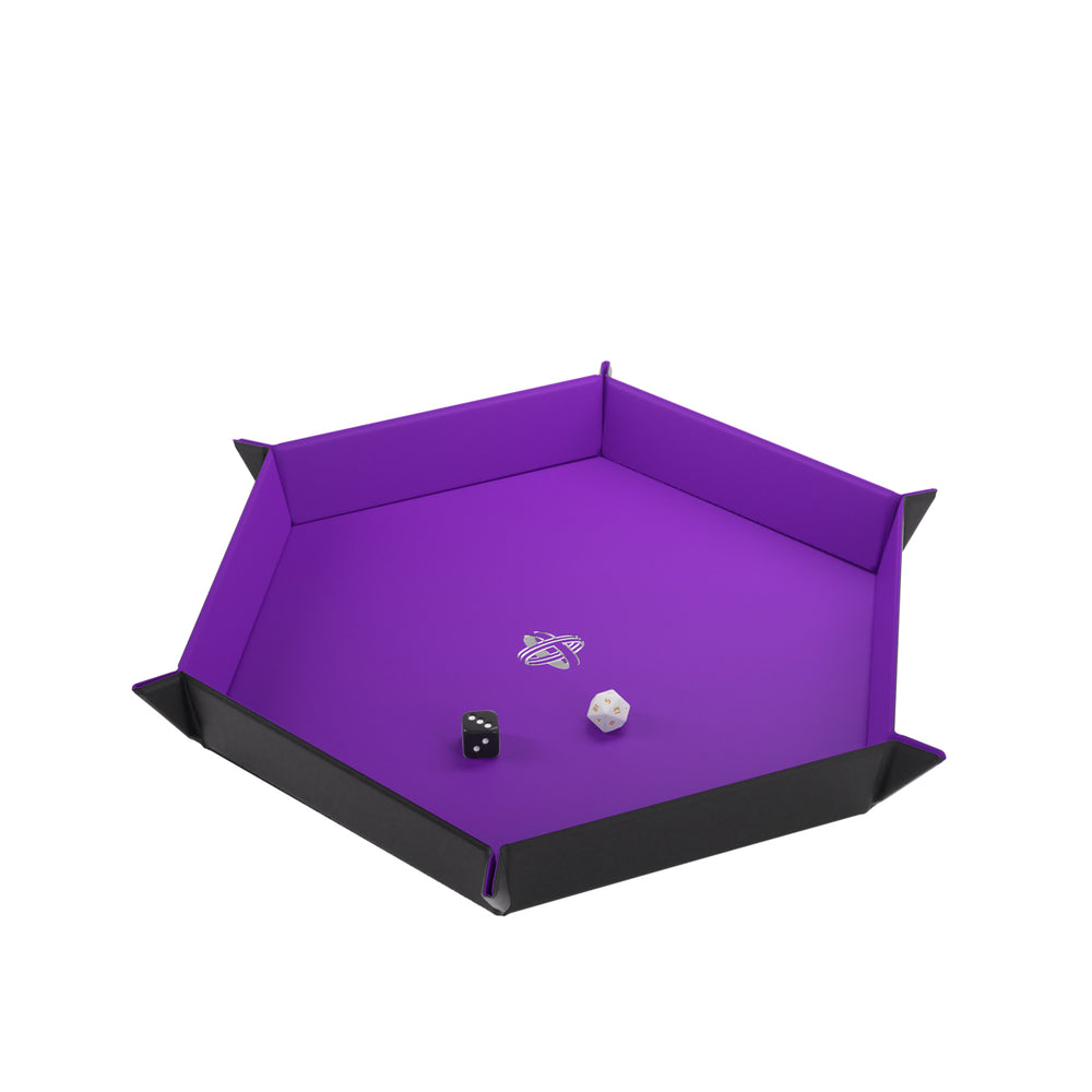 Gamegenic Magnetic Dice Tray Hexagonal Black/Purple