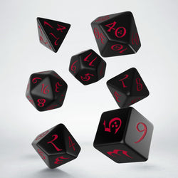 Q Workshop Classic RPG Dice Set Black & Red