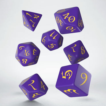 Q Workshop Classic RPG Dice Set Purple & Yellow