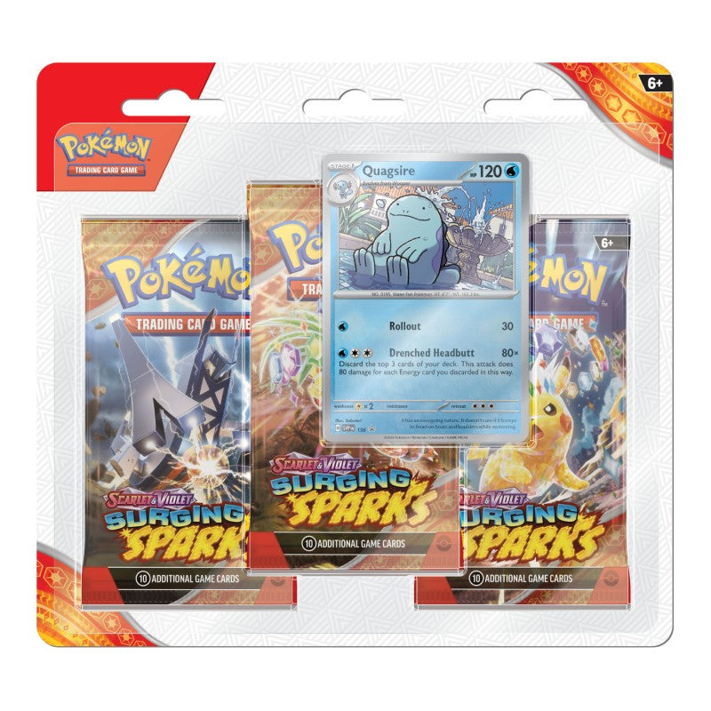 Pokémon: Scarlet & Violet Surging Sparks 3-Pack Booster (Quagsire)