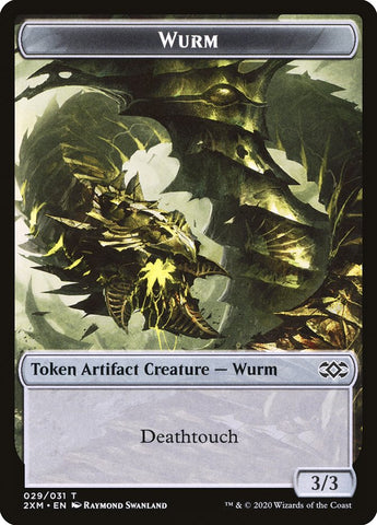 Treasure // Wurm (029) Double-Sided Token [Double Masters Tokens]